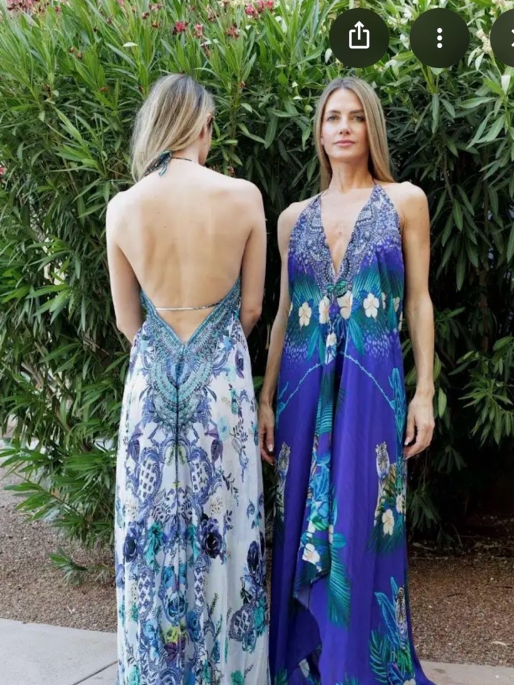 Classique lime green and plum colored maxi dress